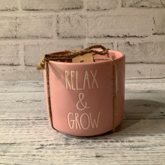 Rae Dunn Ceramic 4” Relax & Grow Planter - Picture 2 of 4